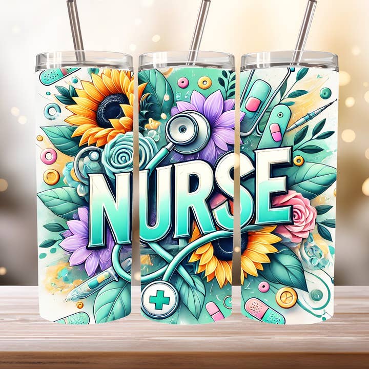 Krankenschwester Tumbler, 20 oz. Edelstahl für den Großhandel von Stencil Art Canada