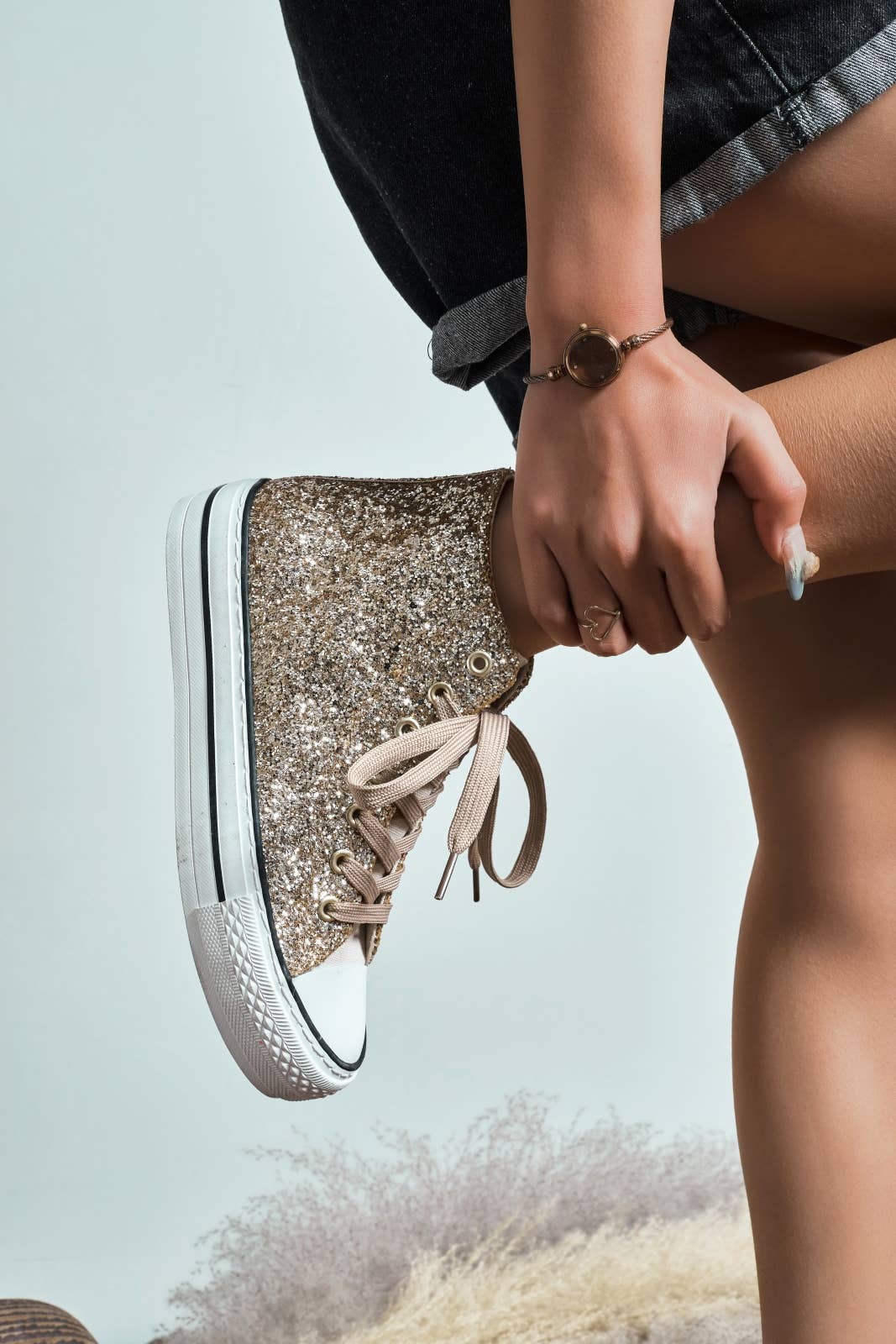 Gold Sneakers - Olivia for wholesale on Faire1