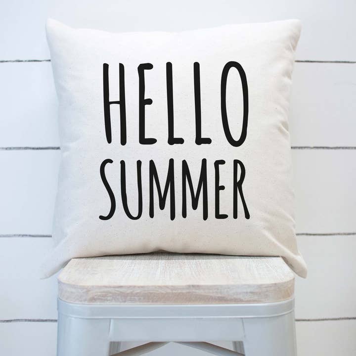 Hello zomer kussensloop boerderij zomerdecor voor wholesale door Rising Tide Vintage