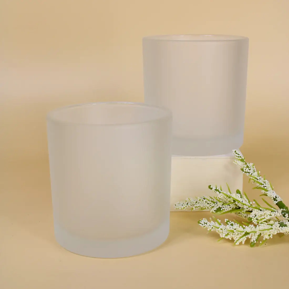 General Wax - Candle Making Supplies - Wholesale Candle Holder - 9.5 oz Monticiano Frosted - Candle Making Glass3