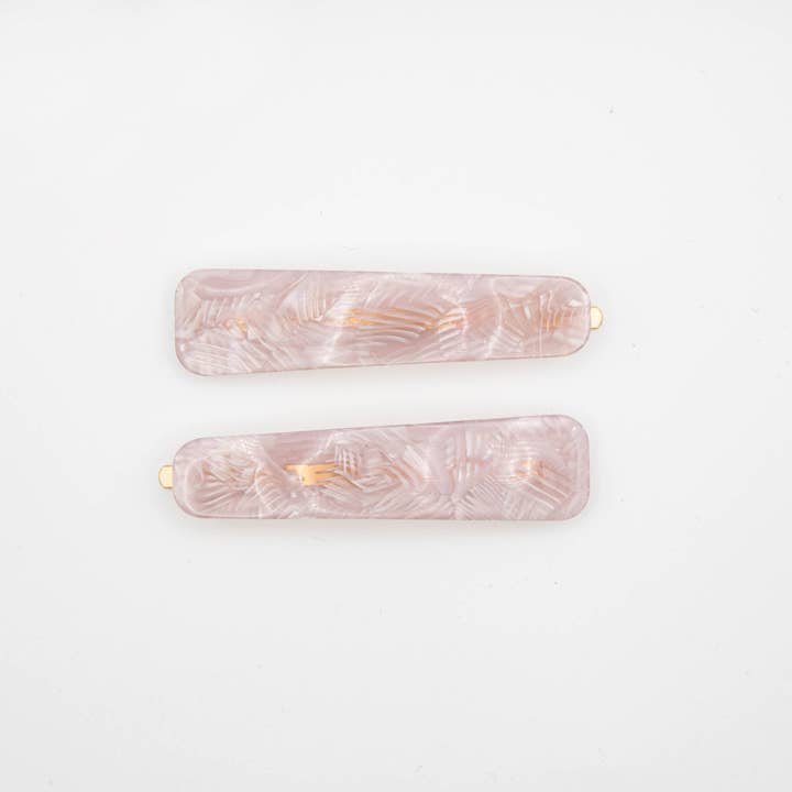 Lilac Marble Hair Slides - Set of 2 for wholesale by Pepper You