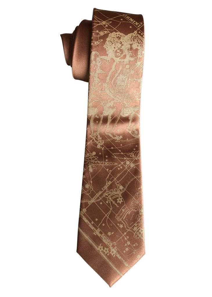 Cyberoptix Tie Lab - Wholesale Necktie - Men's - Gemini Twins Necktie. Zodiac Constellation Star Chart Tie.7
