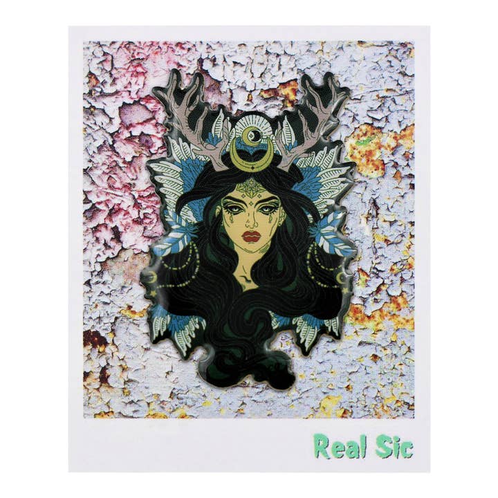 Real Sic - Wholesale Lapel Pin/Button - Enchantress Sorceress Wiccan Druid or Witchy Enamel Pin2