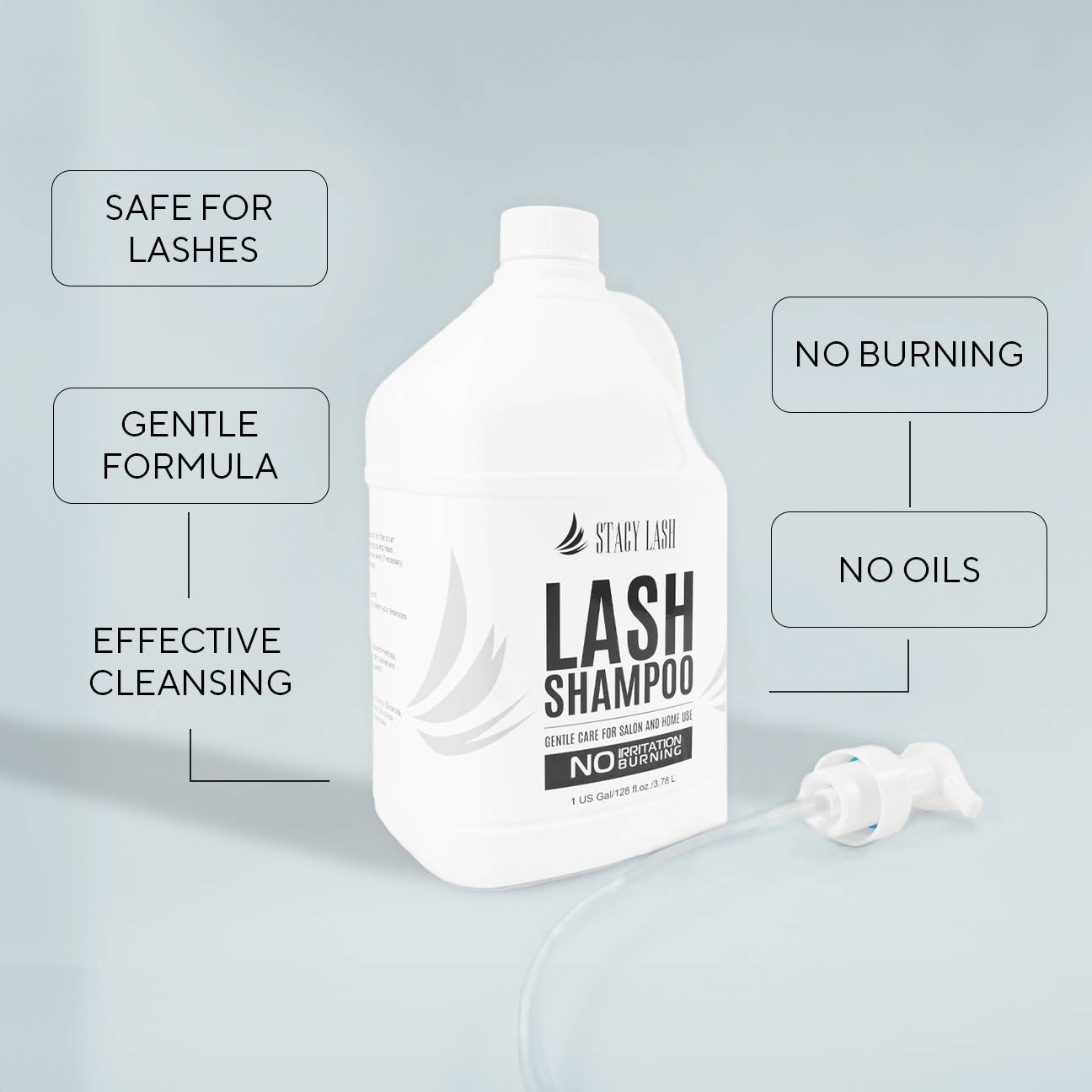 Stacy Lash - Vente Faux cils - Shampoing pour cils Stacy Lash – nettoyant moussant 3,78 L (1 gallon US)1