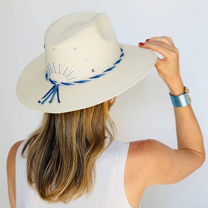 Baldiz "Blue Sunrise Sparkle" Hat for wholesale by Baldiz