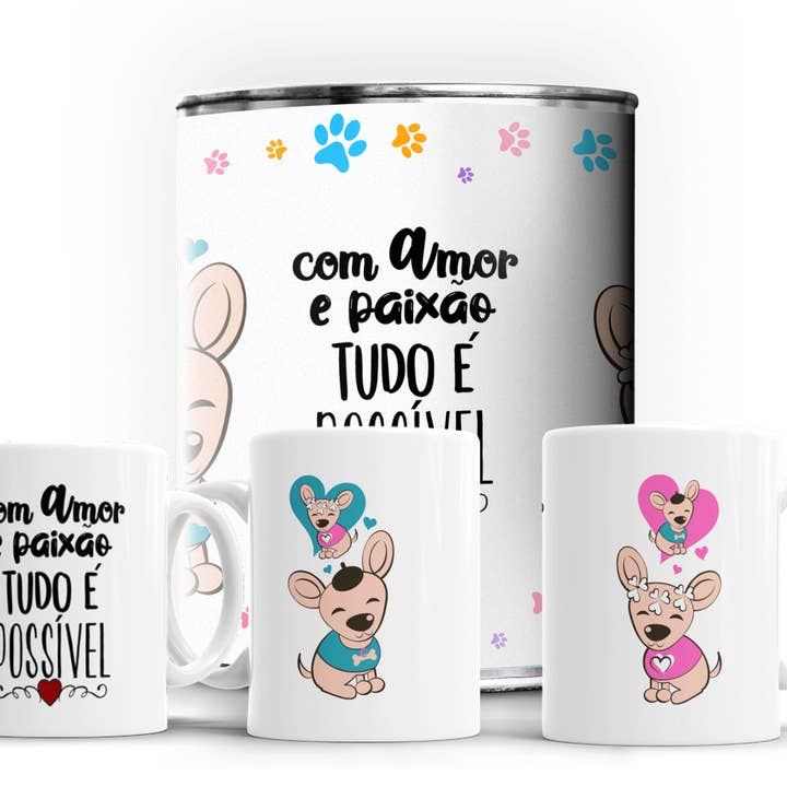 2 Valentine's Day Tin Mugs for wholesale by Bee my Gift