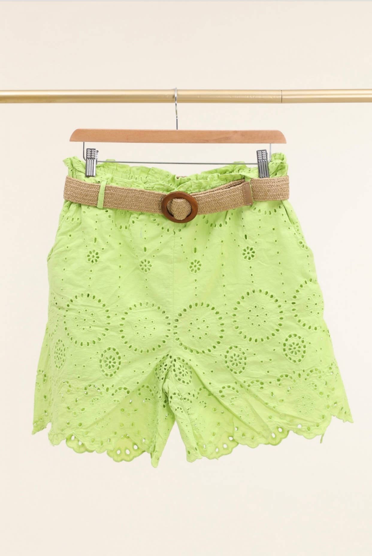 LÉA & LUC - Wholesale Shorts - Women's - Broderie anglaise shorts in 100% cotton REF. 25024