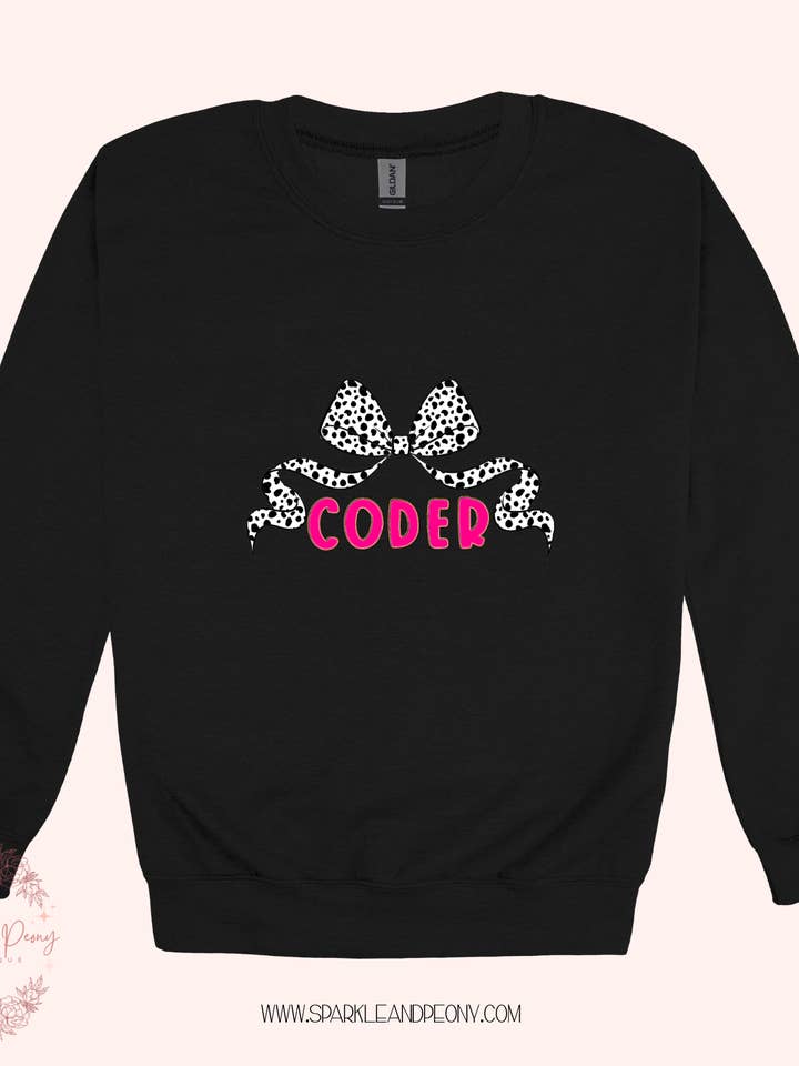pull ras du cou graphique dalmatien coder - tailles adultes pour la vente par Sparkle and Peony