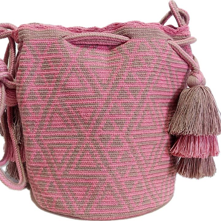 Borsa a tracolla fatta a mano Wayuu Mochila per la vendita all'ingrosso da parte di Authentic Origin Colombia