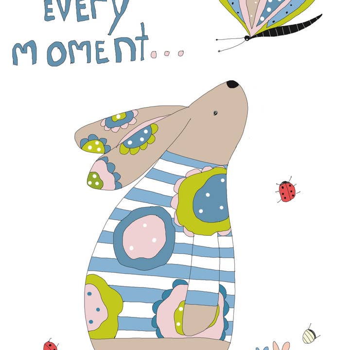 Carte de vœux « Cherish every moment » pour la vente par Elle Bee Art Studio