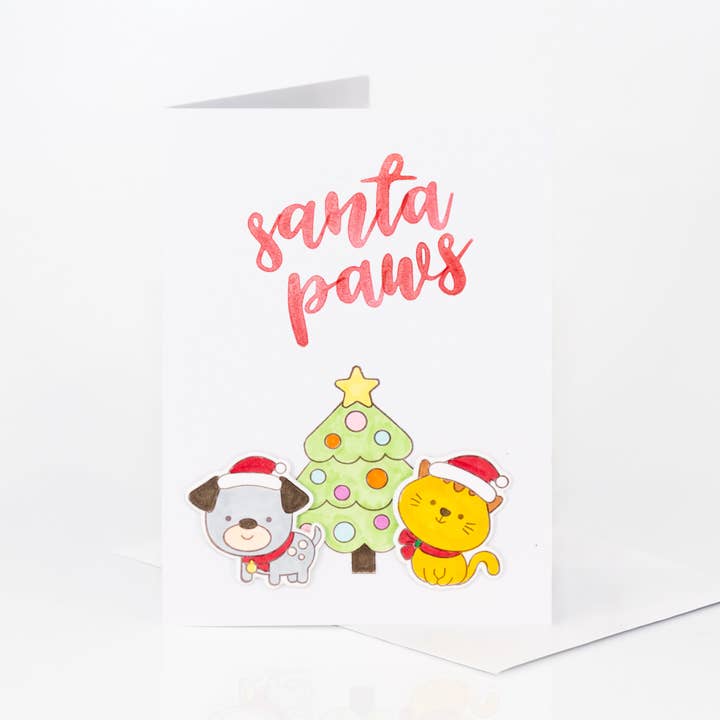 Santa Paws Card for wholesale by Andoria Paper
