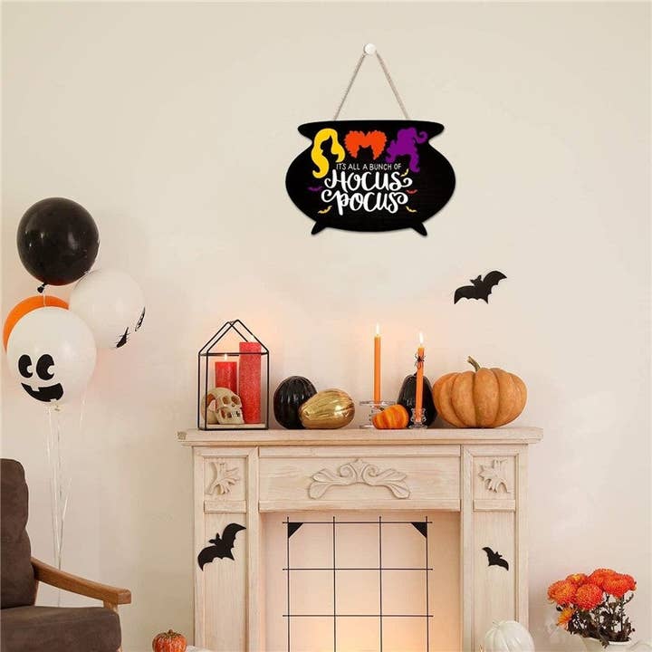 1 Décoration suspendue de porte en bois pour Halloween en vente sur Faire1
