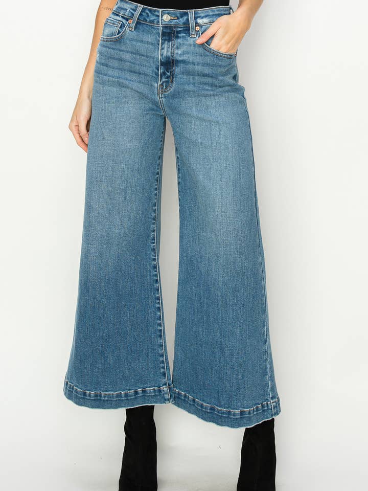 HIGH RISE CROPPED PALAZZO JEANS for wholesale by ARTEMIS VINTAGE