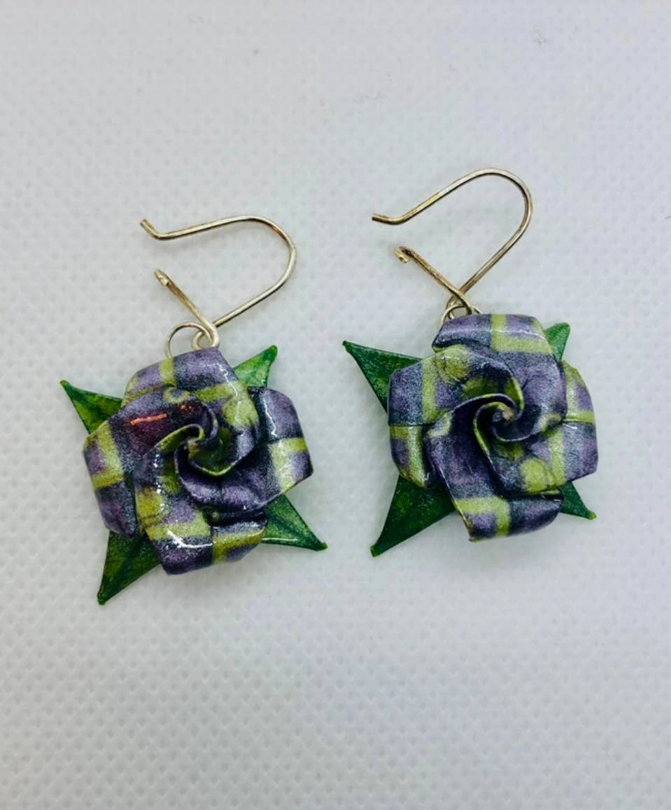 L'éco maison décoration - Wholesale Dangle Earrings - Origami flower earrings12