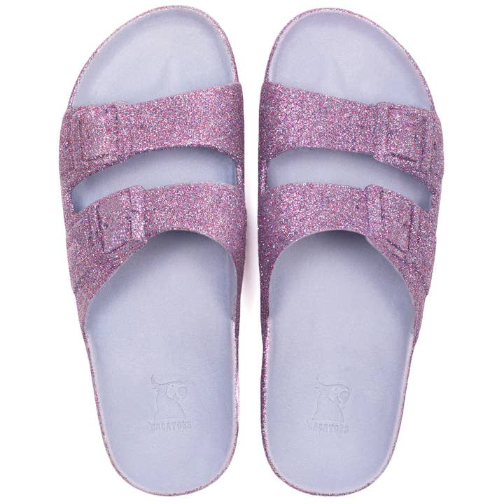 Cacatoès Trancoso Sparkly Purple Candy-scented Sandals-Women for wholesale by Cacatoès
