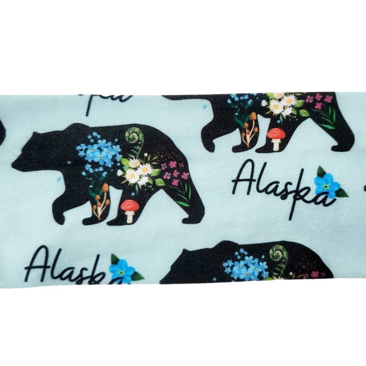 "Alaska Bloemenbeer" Hoofdband voor wholesale door HappyAK Handmade Headbands and Neckwear