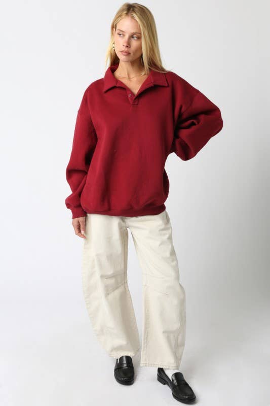 Olivaceous - Wholesale Knit Sweater - Women's - Julie Button Sweater16