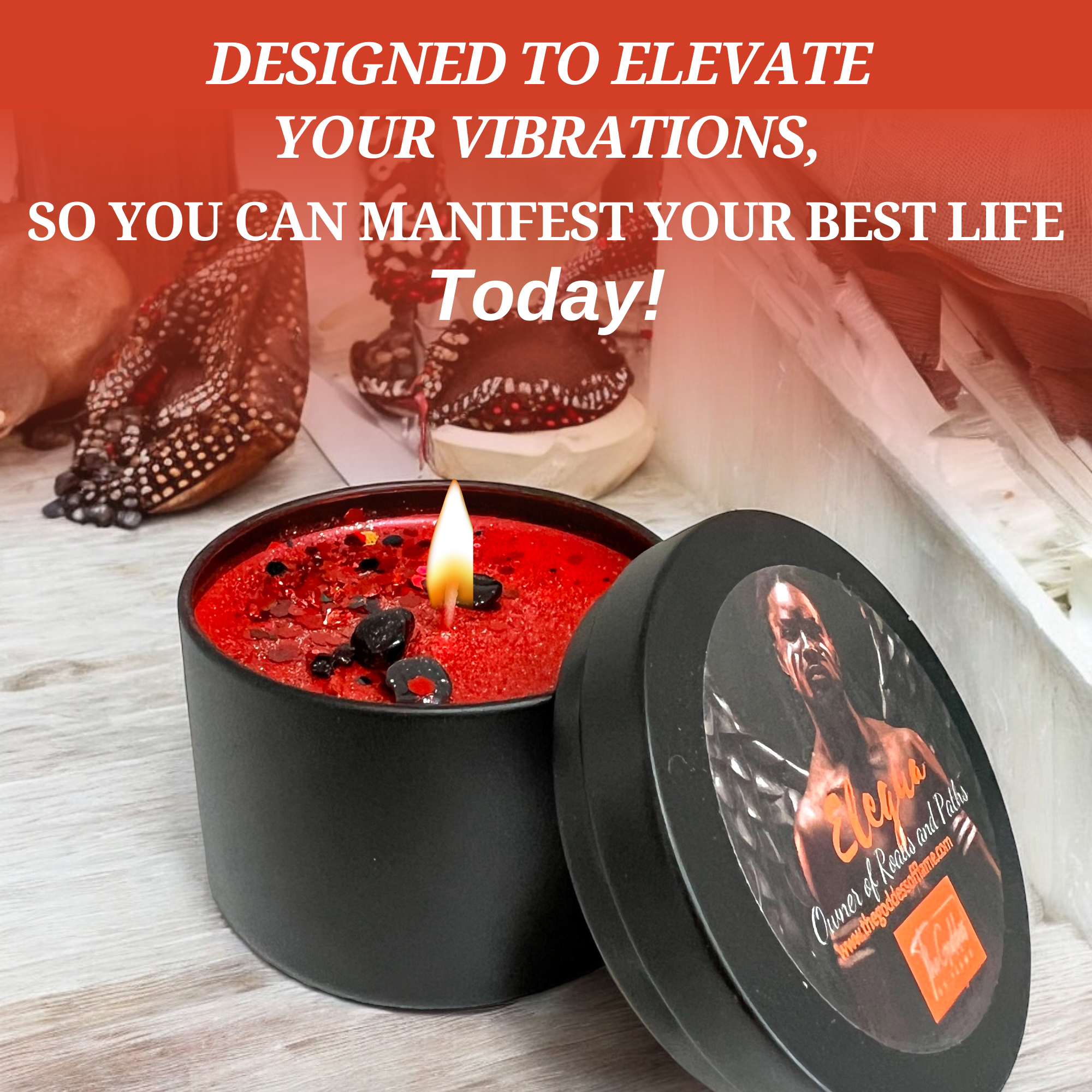 The Goddess of Flame - Wholesale Jar/Filled Candle - Elegua Spiritual Offering Magic Candle5