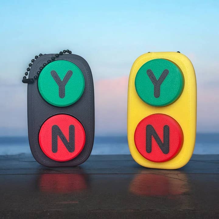 Yes/No Keychain Decision Maker Fidget Clicker for wholesale by DRİMZY