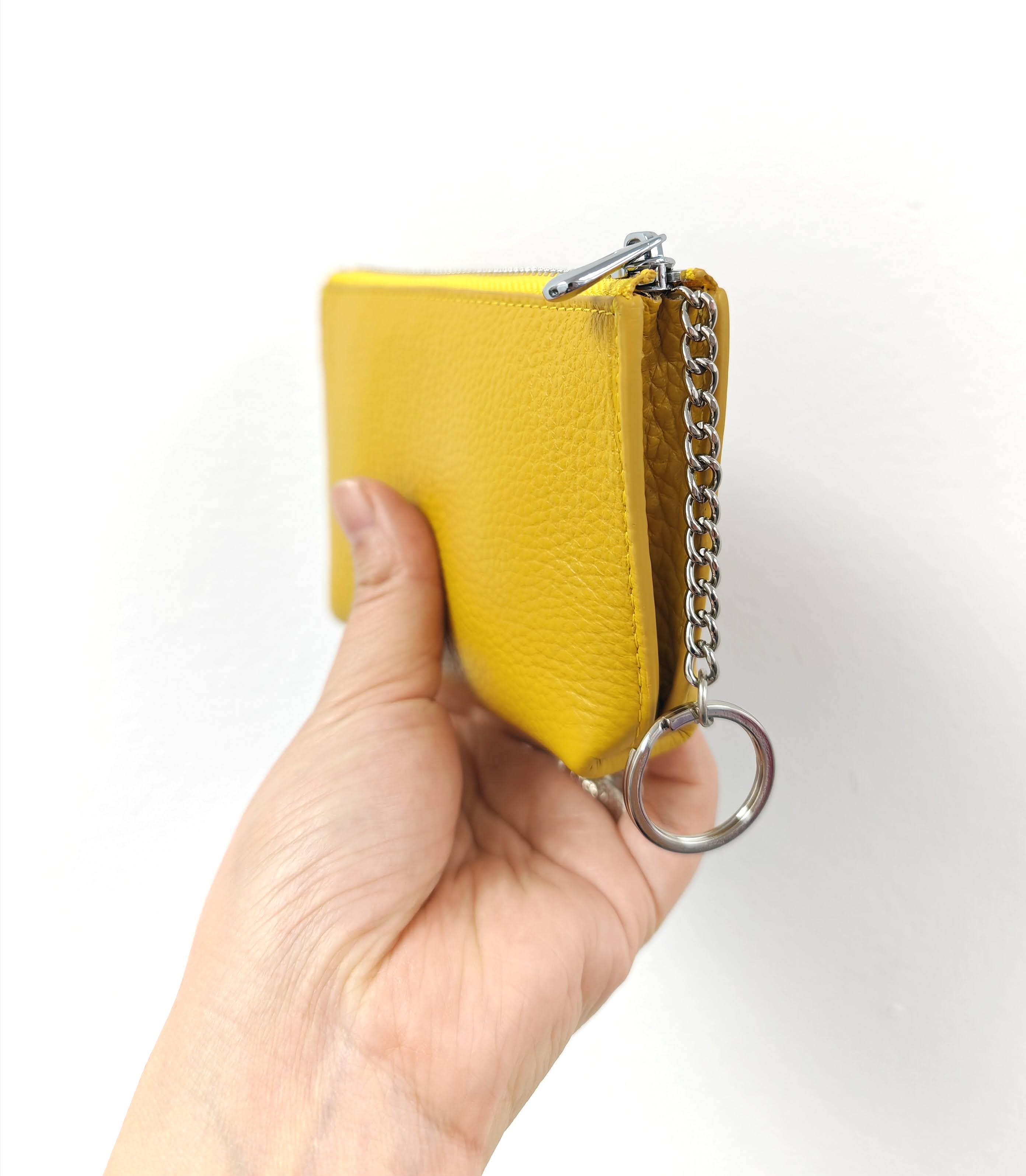 Superbia – wholesale Coin purse – Women’s – Genuine Leather Soft  Card Holder Note Purse with Ring Chain7