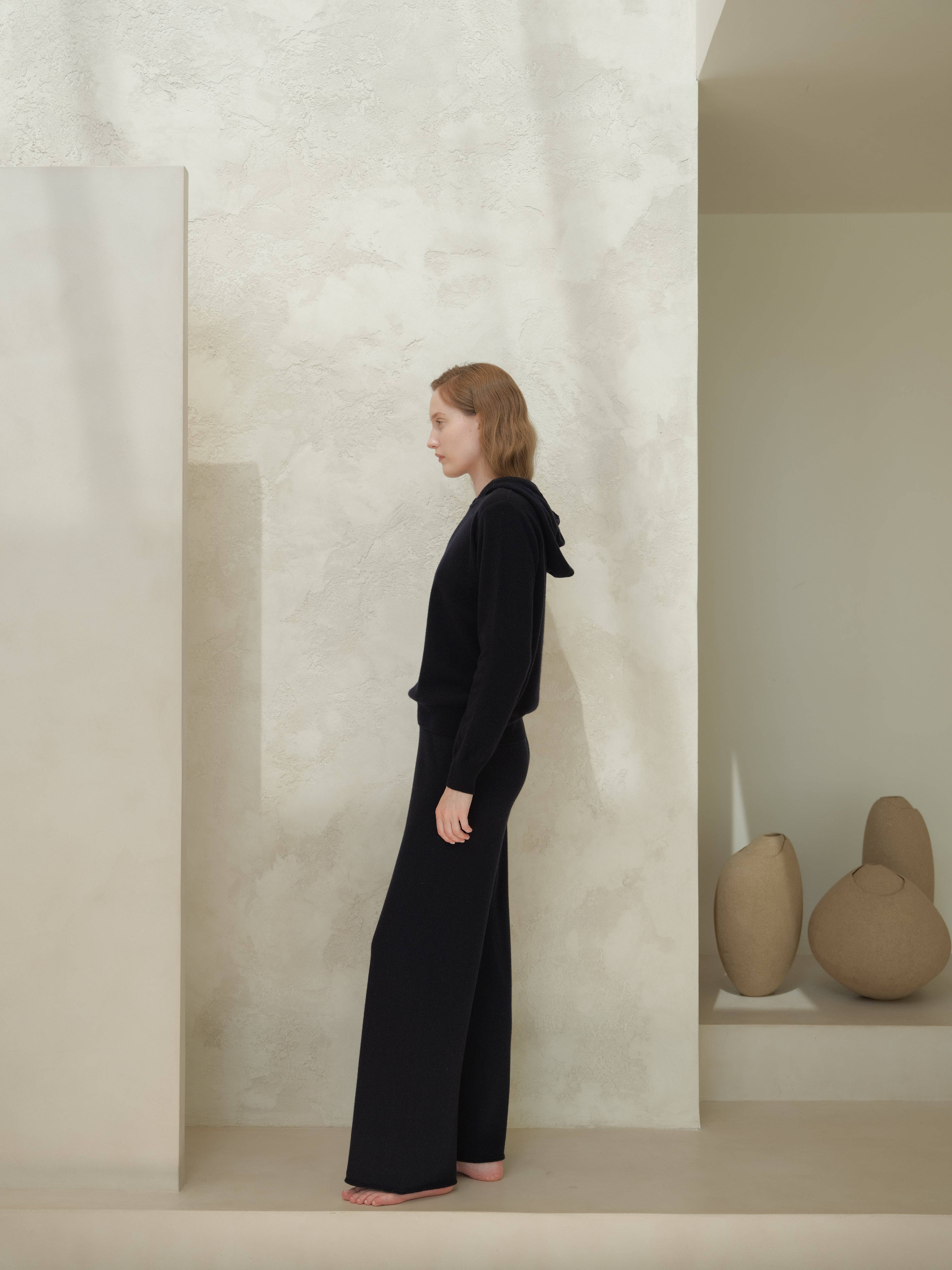 Lèmme - Wholesale Pants - Women's - Lightweight wide-leg cashmere blend pants (3D knit)21