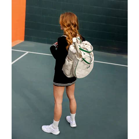 Caraa - Wholesale Sports Bag - Unisex - Tennis Quilted Backpack Tote in Ivory2