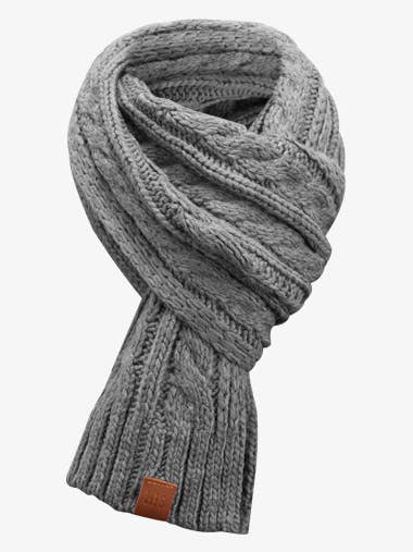 Cachecol de tricô grosso (Cinza carvão) por atacado de Manufaktur13