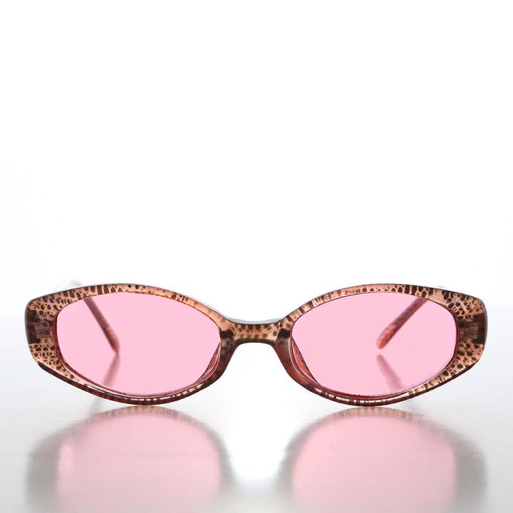 Lunettes de soleil ovales des années 90 avec verres légèrement teintés - Helena pour la vente par SUNGLASS MUSEUM