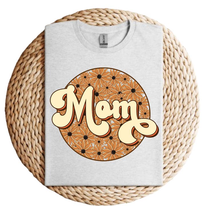 Blommig Mamma Dam T-shirt med Tryck för wholesale av Mama and Littles Apparel