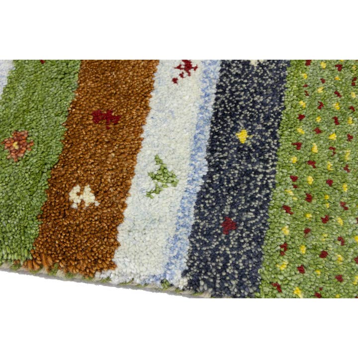 Magic Rugs Inc. – wholesale Area rug – Green 1'5X4 Tribal Indo-Gabbeh Modern Rug | Oriental Natural6