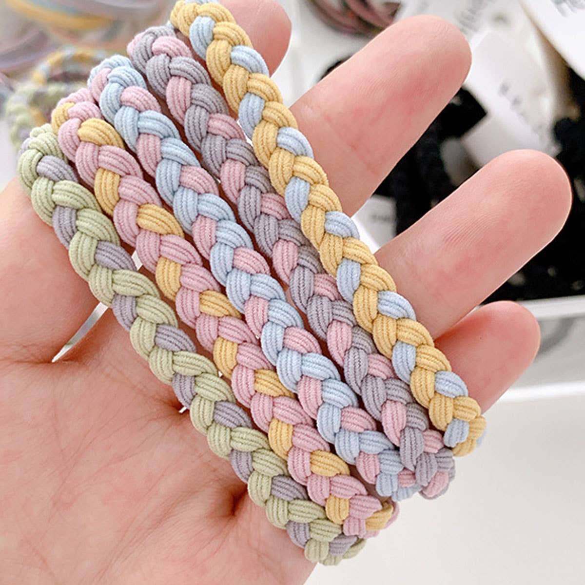 ACCITY - Wholesale Hair Tie - Candy Color Twisted Hair Ties , Cute Rubber Bands- CWAHA033921