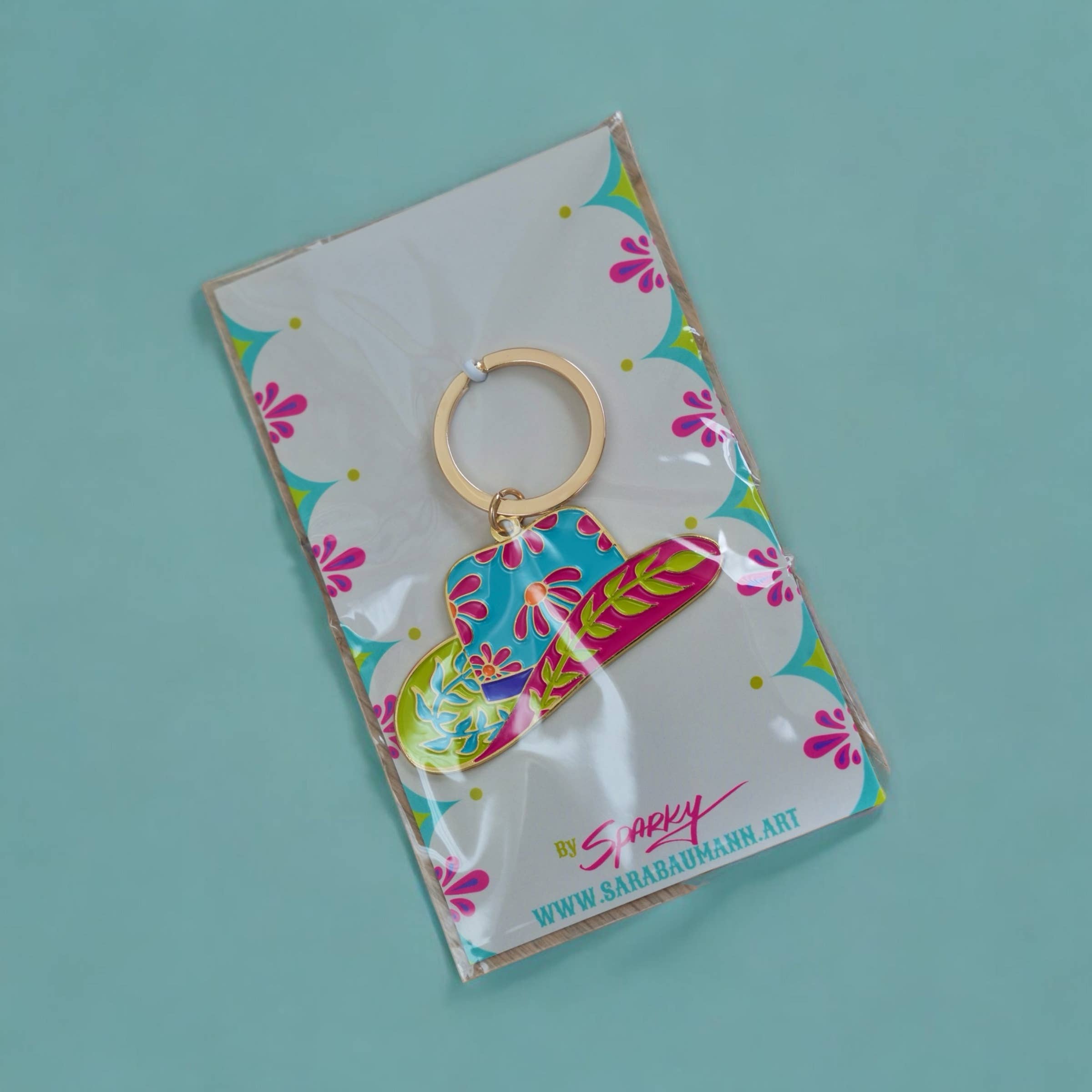 Sara Baumann Art - Wholesale Keychain - Women's - 20pcs Fun Boots & Cowgirl Party Hat Keychains3