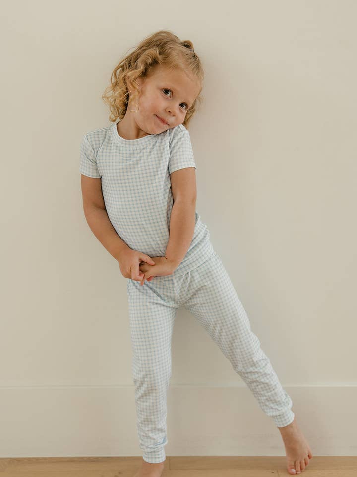 Short Sleeve PJ Set in Seaside Picnic for wholesale by Plain Jane