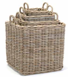Bacon Basketware - Wholesale Basket - Rattan 4 Piece Basket Set1
