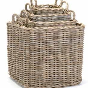 Bacon Basketware - Wholesale Basket - Rattan 4 Piece Basket Set1
