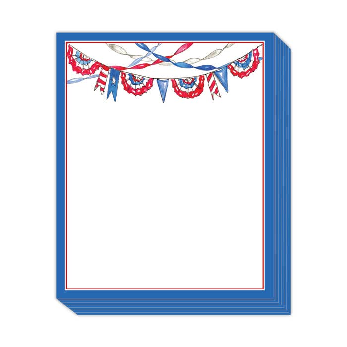 Bloc de banderoles et banderoles patriotiques peintes à la main pour la vente par RosanneBeck Collections