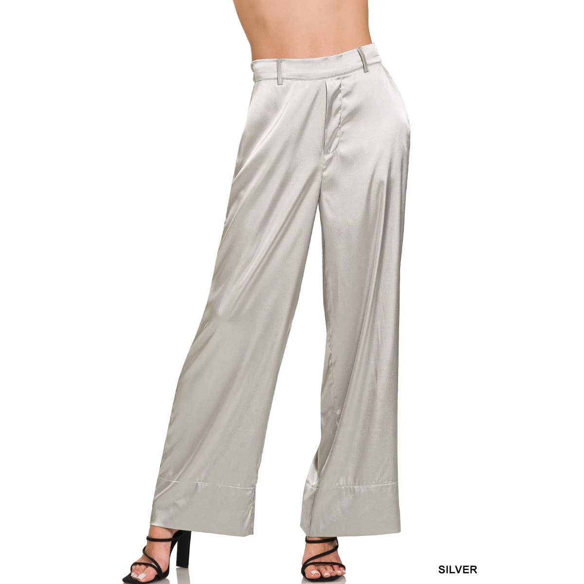 HiteJeans - Wholesale Pants - Women's - WIDE LEG SATIN PANTS4