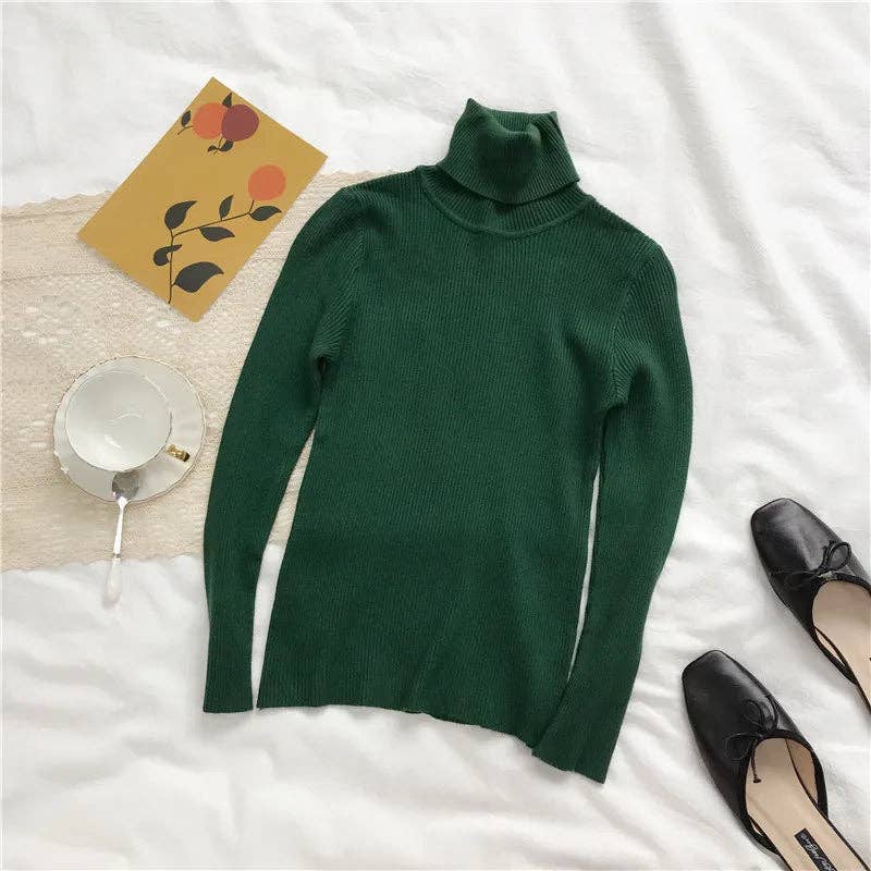 Blak Wardrob - Wholesale Knitted jumper – Women′s - Turtleneck Women Korean Sweater42