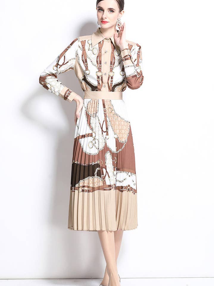 BRAUN MULTI DAMENMODE LANGES MIDIKLEID für den Großhandel auf Faire1