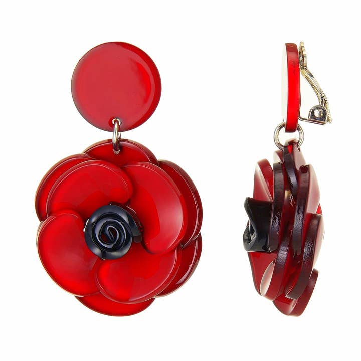 Flora clip-on earring for wholesale by BELLE MISS