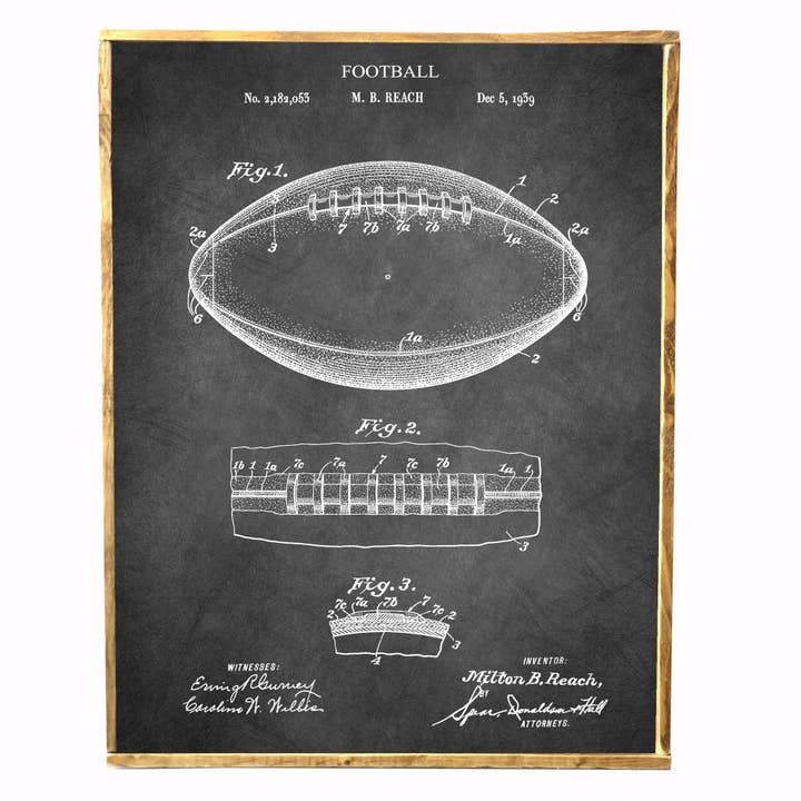 Vintage Print, Football Blueprint, Summer Wall Decor for wholesale by Graphically Speaking Design