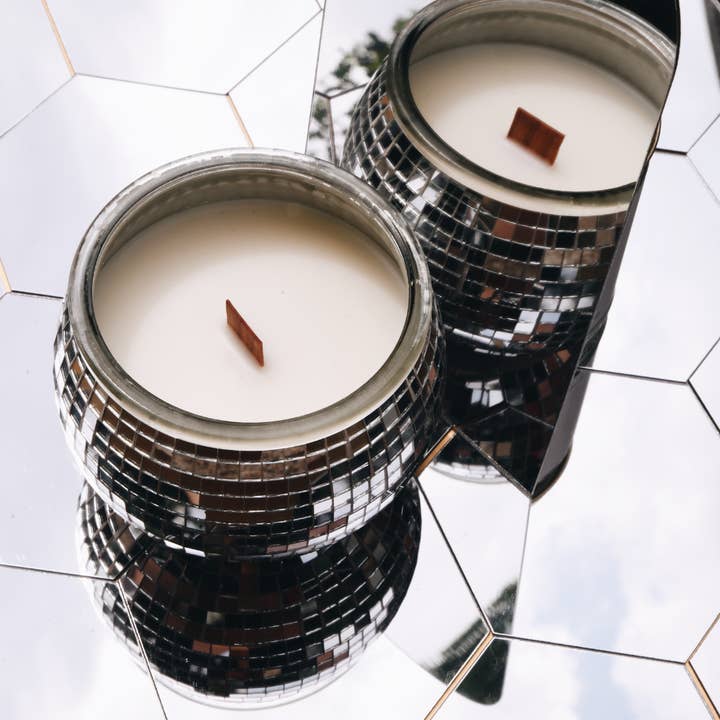 Effing Candle Co. - Wholesale Jar/Filled Candle - Disco Ball Candles | Dopamine Decor Grapefruit Scent1