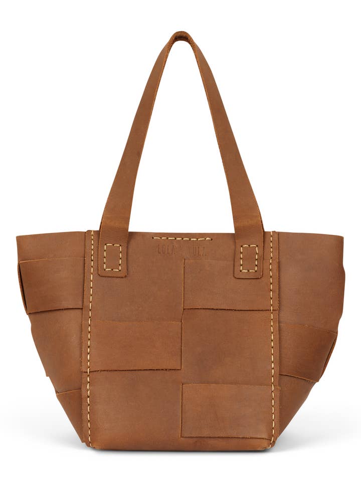 CARMEN BASKET BAG // CAMEL for wholesale by LOLA Y TULA