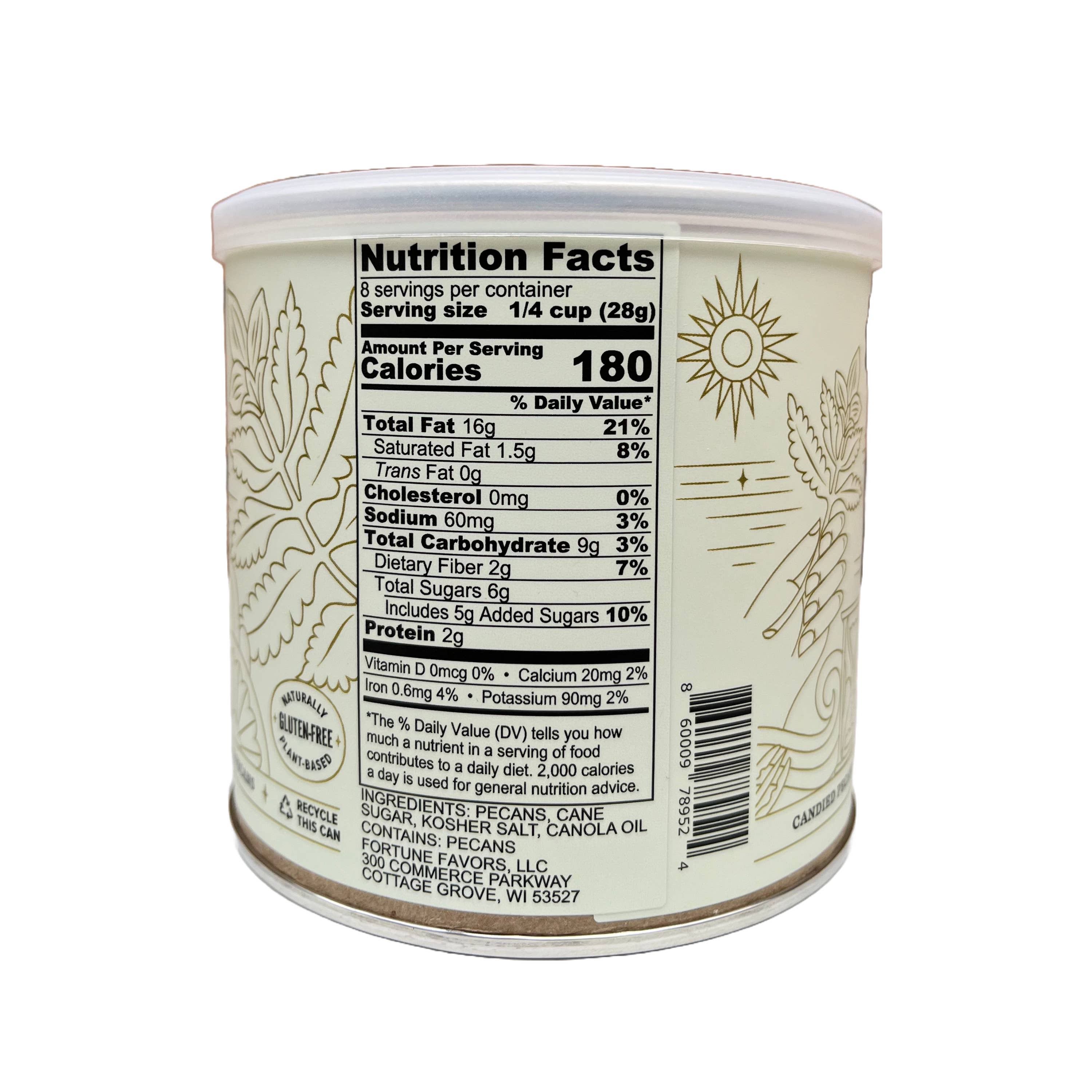 Fortune Favors - Wholesale Nuts - 8oz Fortune Favors The Classic Candied Pecans10