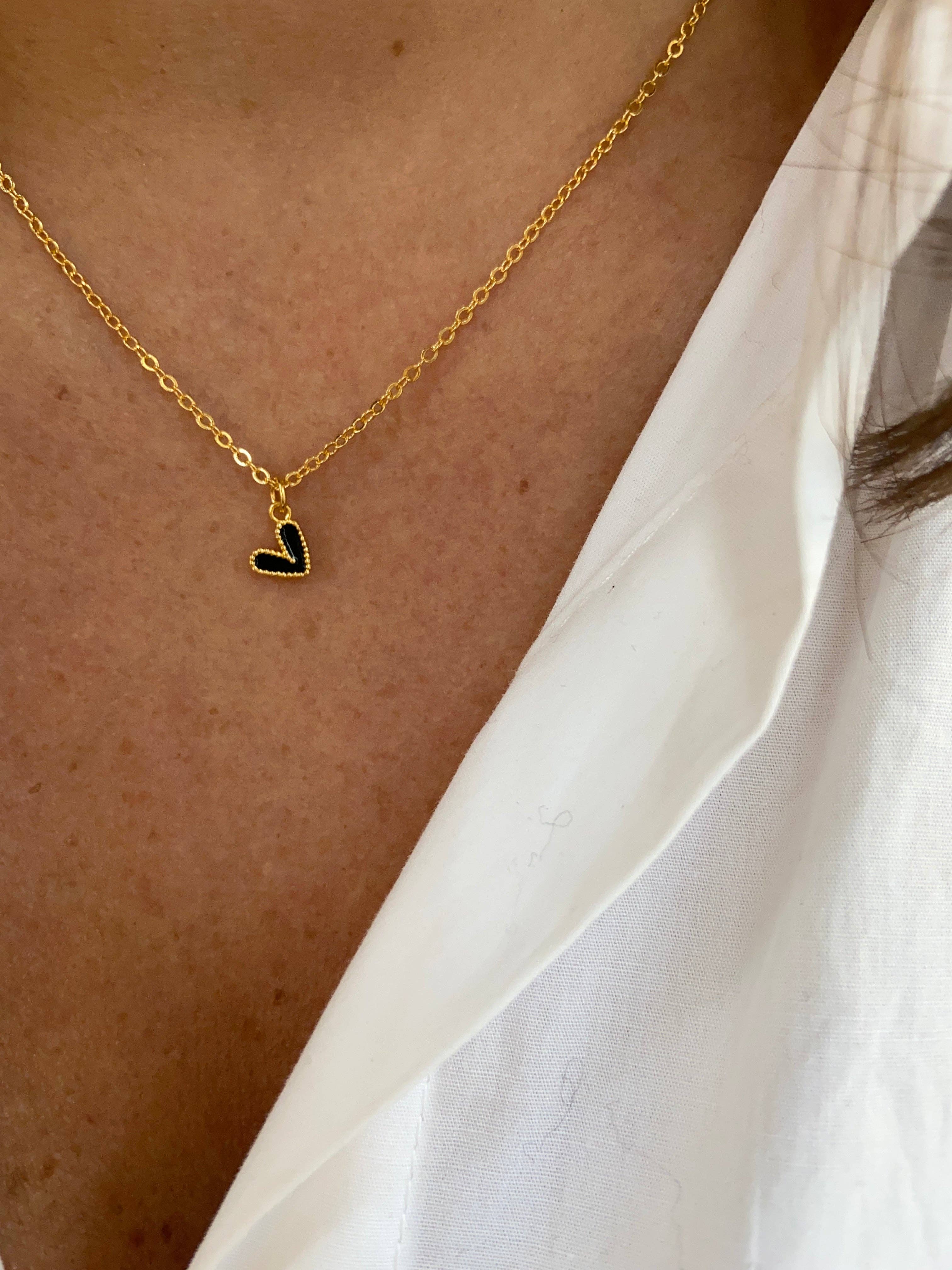 A.B. Paris - Vendita all'ingrosso Collana con ciondolo/pendaglio - Collana mini cuore in ottone placcato oro 24k1