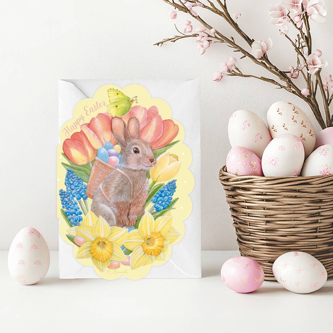 Rosenheart - Wholesale Easter Card - Easter Bunny with a backpack Easter Card3