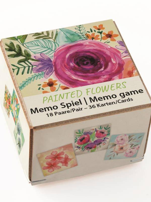 Giochi di memoria Painted Flowers con carte illustrate per la vendita all'ingrosso da parte di Gespänsterwald
