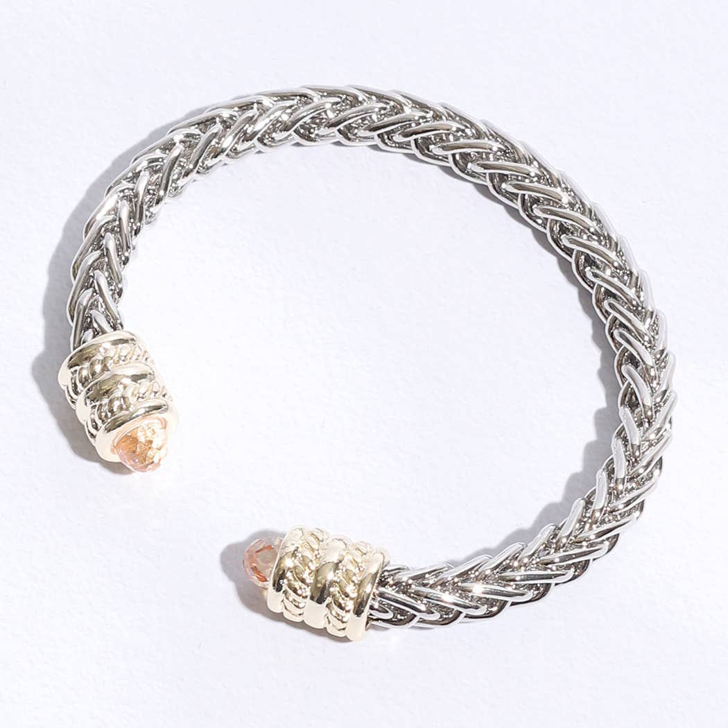 Fashion City - Wholesale Cuff Bracelet - Ponytail Gemmed Out Bangle Bracelet11