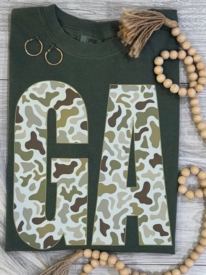 GA Camo State Tee for wholesale by P&PD Wholesale
