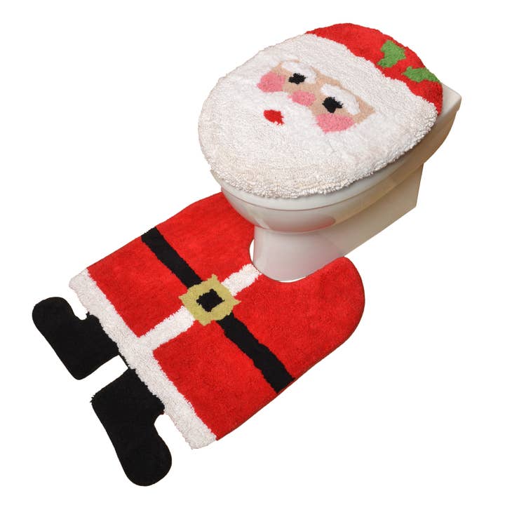 Allure Bath Fashions - Wholesale Toilet Seat Cover - Santa 2pc Toilet Seat Cover & Pedestal Set